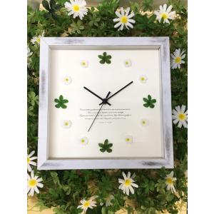 花と葉っぱの可愛い掛時計 Leaf＆Flower Clock  LF-1001 フレームカラー：アンティークホワイト 保証付 kar-9486390s1 送料無料 北欧 モダン 家具 インテリ｜genco1
