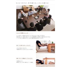 こたつ 長方形 大判サイズ 楢ラウンド折れ脚こ...の詳細画像3