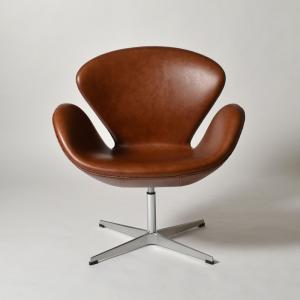 スワンチェア Swan Chair 本革 アンティーク調レザー リプロダクト デザイナーズ 家具 保証付 pr-art-ds680-wx 送料無料 北欧 モダン 家具 インテリア ナチ｜genco1