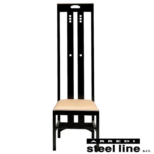 (保証付)C.R.マッキントッシュ イングラムハイチェア レザー イタリア製 リプロダクト デザイナ...