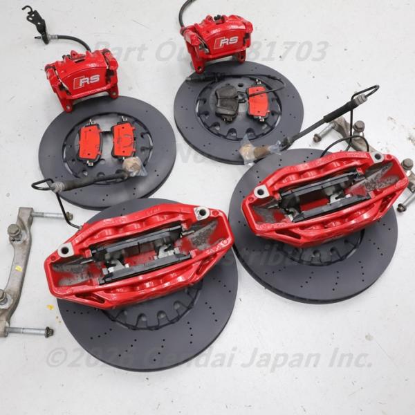 [A-49] RS4 B9 8W 6POT キャリパー 研磨 塗装済 ブレーキローター 1台分セット...