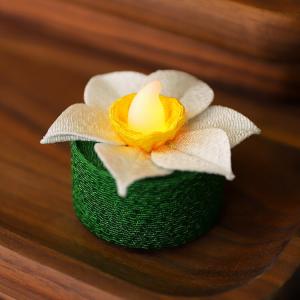 八木研 現代仏具 モダン仏壇 ちりめん飾り ちりめんキャンドル Suisen LED  4546782074342