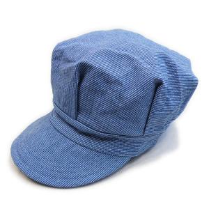 ピンドットストライプ ライトブルー ワークキャップ(ワンウォッシュ) - Work Cap Light Blue Pin dot stripe(ONE-WASH)｜generag