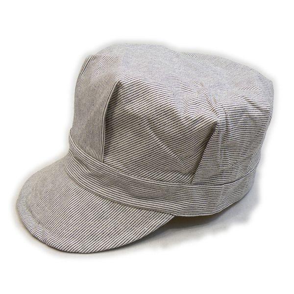 ピンドットストライプ ホワイト ワークキャップ(ワンウォッシュ) - Work Cap White ...