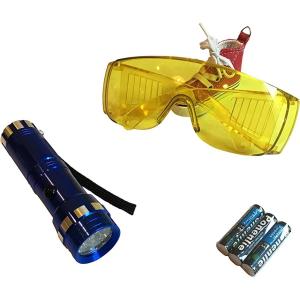 カーエアコン ガス漏れ 検知 セット ＵＶライト ゴーグル