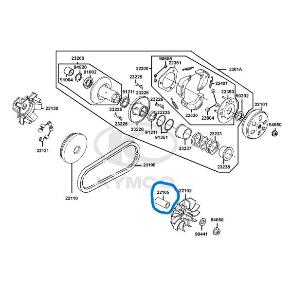 KYMCO キムコ 純正部品 RACING S 150 SR30JD(JP)  ドライブフェイスボス...