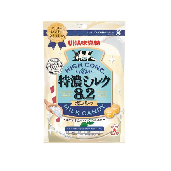 のど飴 UHA味覚糖 特濃ミルク8.2 塩ミルク 75g ハードキャンディ