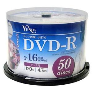 【DVD-R】 VENUS 1-16倍速 50枚スピンドル [VR47-16X50PW]