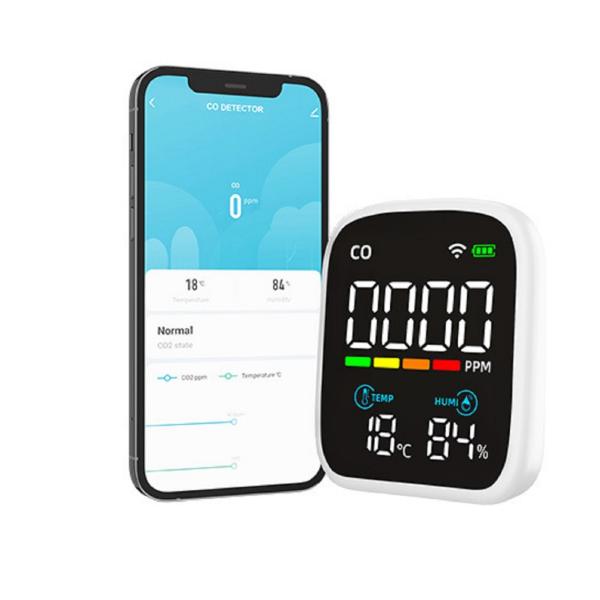 一酸化炭素測定器 スマホで一酸化炭素チェック 検知器 NDIR方式 WiFi 一酸化炭素チェッカー ...