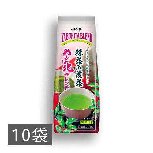 お茶 抹茶入煎茶 緑茶 やぶ北ブレンド 200g×10本入