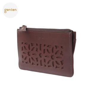 genten（ゲンテン） genten 49494 カットワーク 口金長財布 本革 長