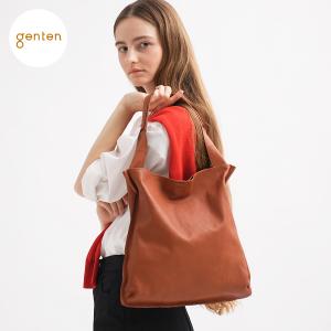 未使用　genten フレンチリネン トートバッグ大 genten（ゲンテン） French linen フレンチリネン トートバッグ（大