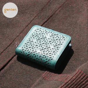 genten（ゲンテン） 財布 カットワーク 二つ折り財布 レディース