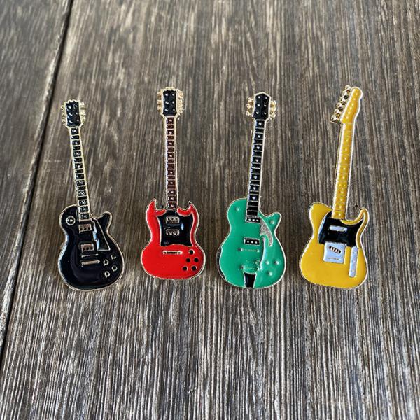 ギター テレキャスター レスポール Gibson YAMAHA SG ピンズ ピンバッジ ピンブロー...