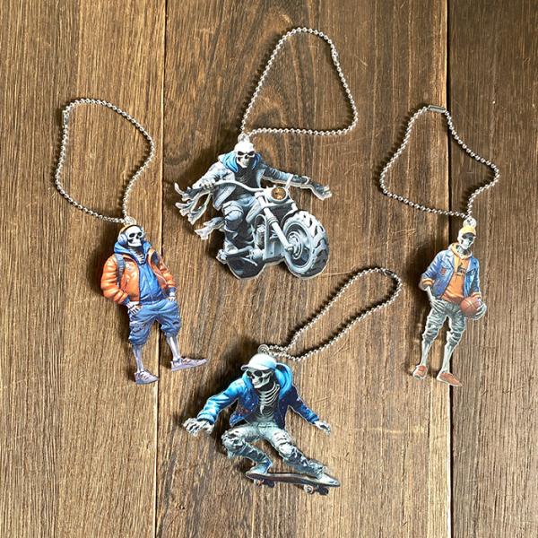 骸骨 キーホルダー ガイコツ 骨 スカル ドクロ アクリル かっこいい アクセサリー
