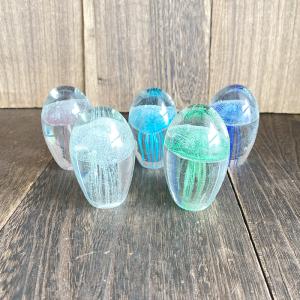 ガラス クラゲ小 ピンク 置物 海月 オーナメント ガラス雑貨 ペーパー
