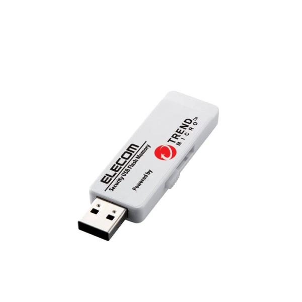 PCアクセサリー エレコム セキュリティ付USBメモリ/トレンドマイクロ2GB3年L/USB3.0