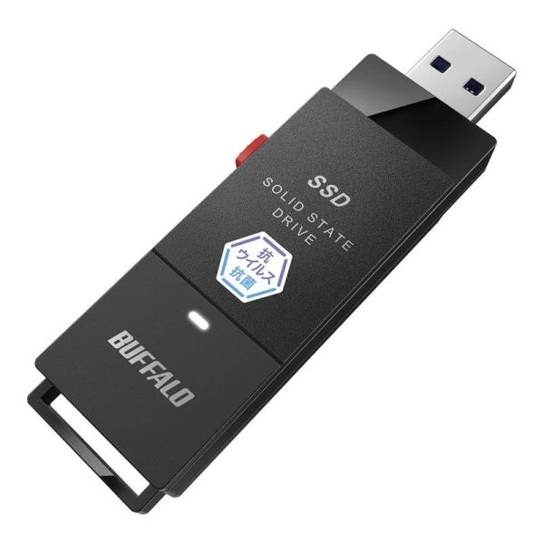 パソコン・周辺機器 バッファロー BUFFALO 抗ウイルス抗菌ポータブルSSD USB3.2(Ge...