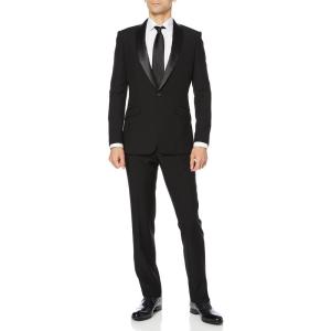 スーツセレクト スーツ 上下セット SUIT SELECT MSU-SS-1Bショールノータック メンズ プレミアムブラック Y4｜gentlemanlyfactory