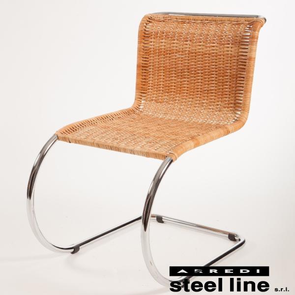 ミース・ファン・デル・ローエ MR10チェア ラタン仕様 スティールライン社DESIGN900 (s...