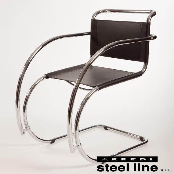 ミース・ファン・デル・ローエ MR10アームチェア スティールライン社DESIGN900 (stee...