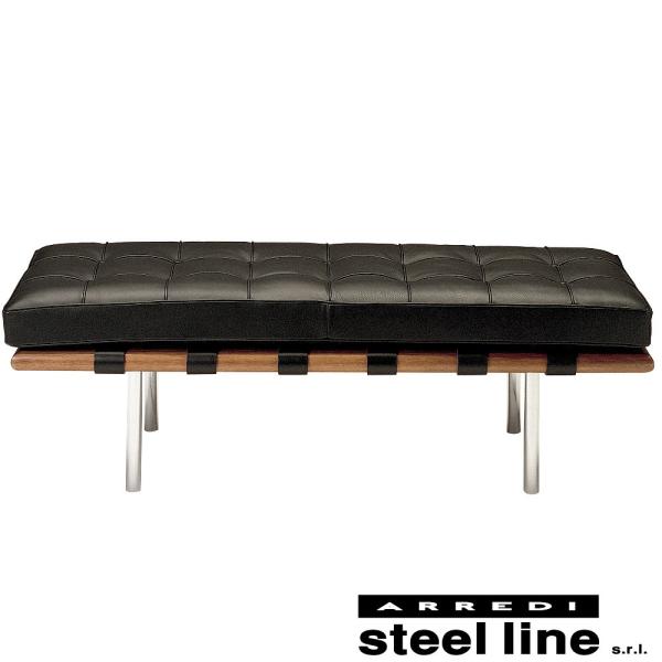 ミース・ファン・デル・ローエ バルセロナベンチS スティールライン社DESIGN900 (steel...
