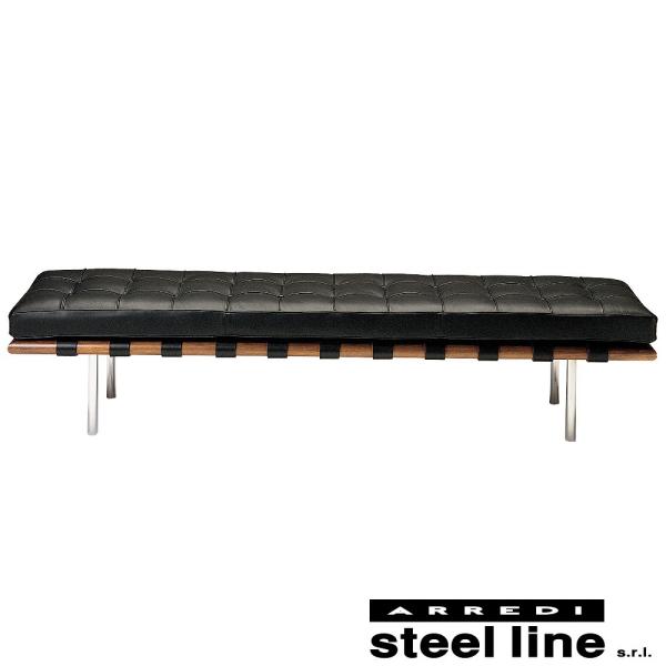 ミース・ファン・デル・ローエ バルセロナベンチL スティールライン社DESIGN900 (steel...