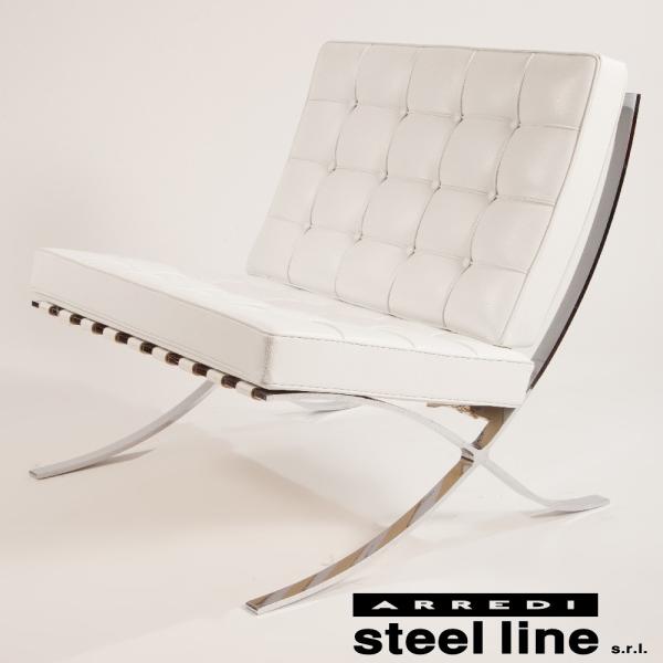 ミース・ファン・デル・ローエ バルセロナチェア スティールライン社DESIGN900 (steell...