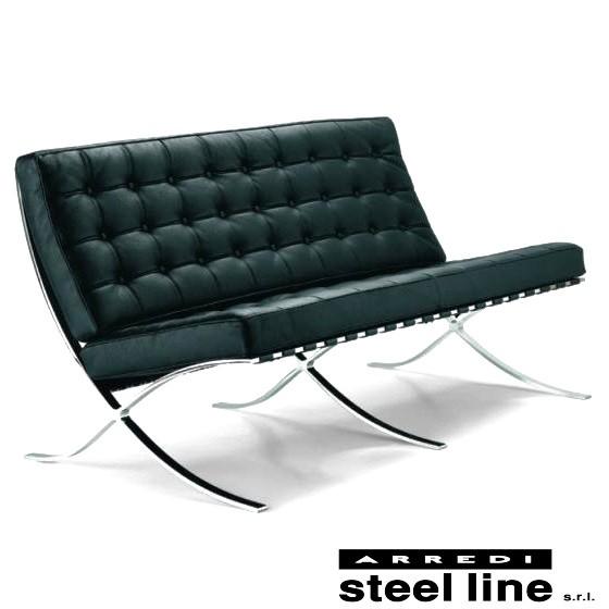 ミース・ファン・デル・ローエ バルセロナソファ スティールライン社DESIGN900 (steell...