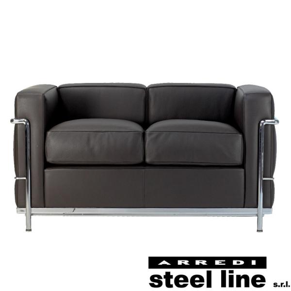 ル・コルビジェ LC2 2P（プレミアム仕様） スティールライン社DESIGN900 (steel ...