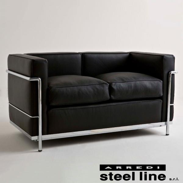 ル・コルビジェ LC2 2P スティールライン社DESIGN900 (steel line)