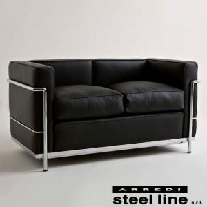 steel line lc1 スリングチェア 黒革 ル・コルビュジエ デザイン