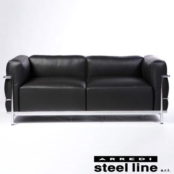 ル・コルビジェ LC3 2P 羽毛特別仕様 スティールライン社DESIGN900 (steel li...