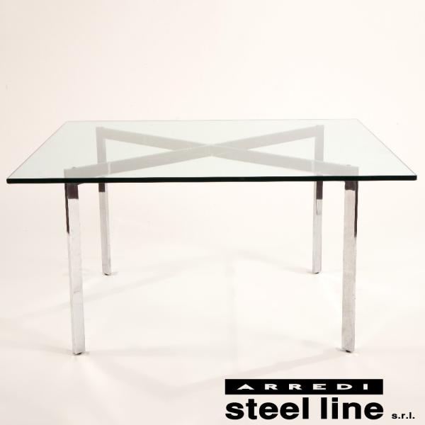ミース・ファン・デル・ローエ バルセロナテーブル スティールライン社DESIGN900 (steel...