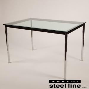 steel line LC10 ガラステーブル テーブル ダイニングテーブル W120