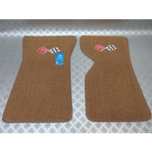 USA発送！CrossF.Loop C3 コルベット フロアマット CrossFlag！エンブレム ...