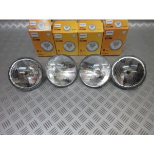 空冷ビートルヘッドライトレンズ 2個セット VW空冷1950-1979 2灯 ヘッドライト H4 フラットレンズ！ HID LED