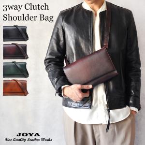 ショルダーバッグ メンズ 3way 斜めがけ クラッチバッグ 本革 セカンドバッグ シンプル かっこいい ミニショルダー 小さめ ショルダー joya｜genuine-leather-s