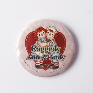 Raggedy Ann&Andy(ラガディ・アン＆アンディ) 缶バッジ(Heart) メール便対応可 グッズ 文具 雑貨 文房具 オリジナル アンとアンディ｜geoland