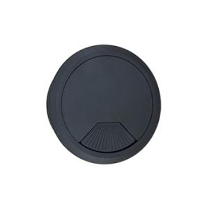 配線孔キャップ　コード差込口　φ60　黒色　丸型　可動窓　開口部調整可能　PT-297-2-BK