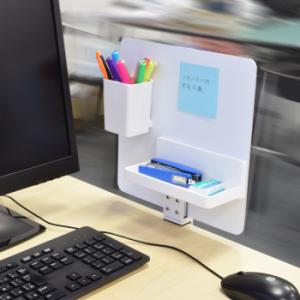 ミニホワイトボード　正方形　270サイズ 白色　取付簡単　挟んで取付　パネル用クランプ　白色　PT-...