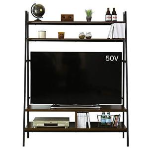 DORIS ドリス テレビ台 テレビラック 120 120cm幅 46V型まで対応 壁面収納 ローボード テレビボード オープン収納棚 組立式 ウォルナット セラー 【13298】の商品画像