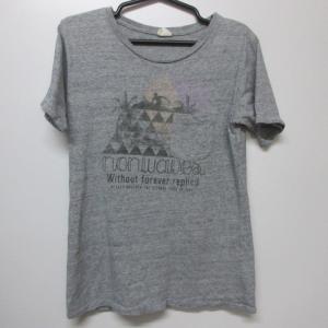 Tシャツ　M　グレー　REAL WORDS 100%COTTON ポケット付き　JAPAN古着　sy2255｜georgia5