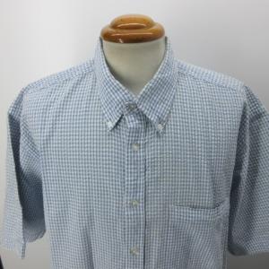 IZOD ラコステ 半袖シャツ L ブルー チェ...の商品画像