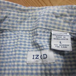 IZOD ラコステ 半袖シャツ L ブルー チ...の詳細画像5