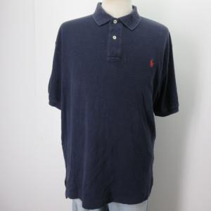POLO ラルフローレン ポロシャツ L 紺 アメリカ古着 sy449 : 古着屋
