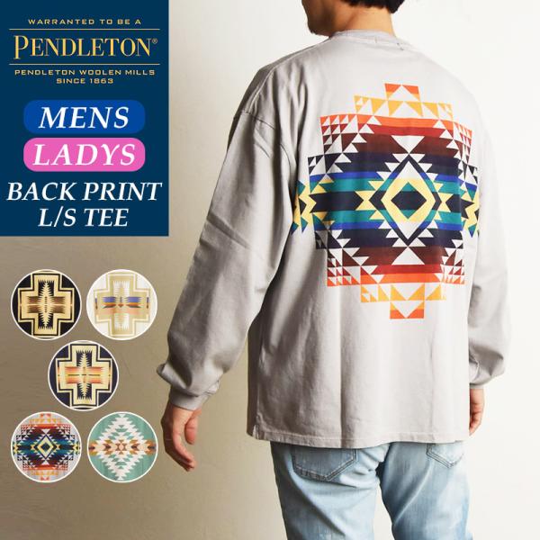 大人気 PENDLETON ペンドルトン バックプリント ロングスリーブTシャツ ロンT 長袖 メン...