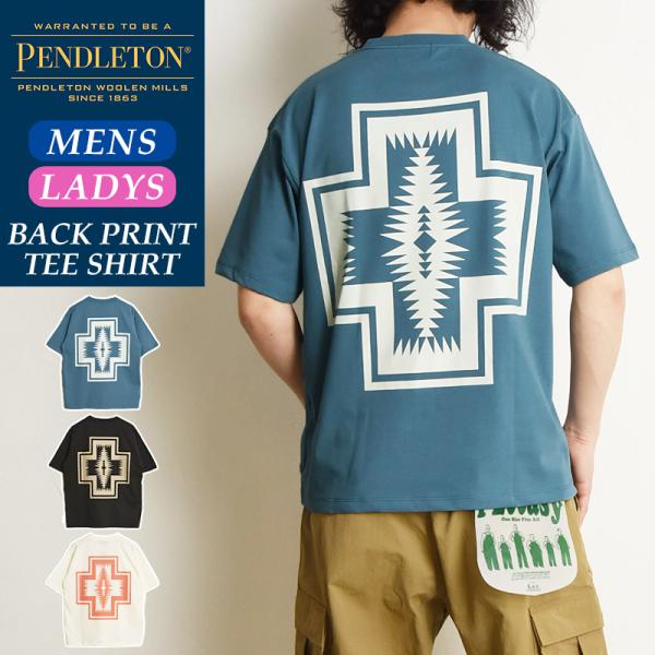 大人気 PENDLETON ペンドルトン サイドポケット付き バックプリント Tシャツ メンズ レデ...