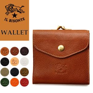 国内正規取扱店 IL BISONTE イルビゾンテ レザー がま口付き 二つ折り財布 2つ折りウォレット 革 本革 411277 売れ筋 正規品｜geostyle