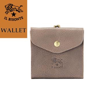 IL BISONTE 正規取扱店 イルビゾンテ レザー がま口付き 2つ折り